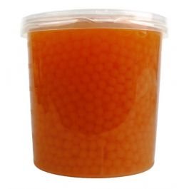 OHSWEET Peach Topping Boba, 7 lbs Tub (4 tubs/case)