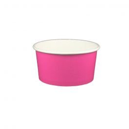 6 oz Solid Pink Cold/Hot Paper Food Container - 1 case (1000 piece)