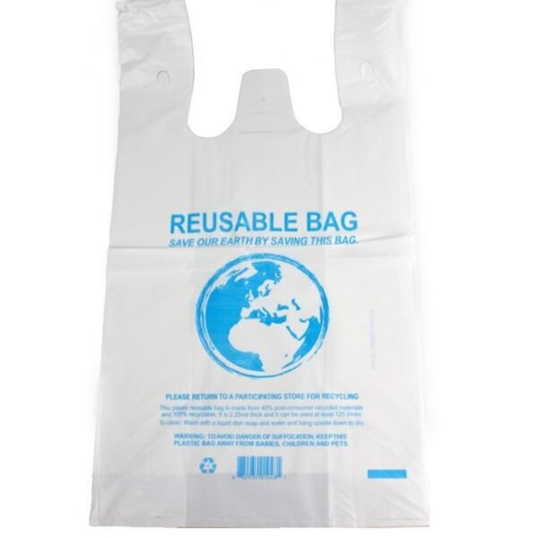 REUSABLE Large T-Shirt Bag 2.25 ml (12x7x22 in) - 200/case