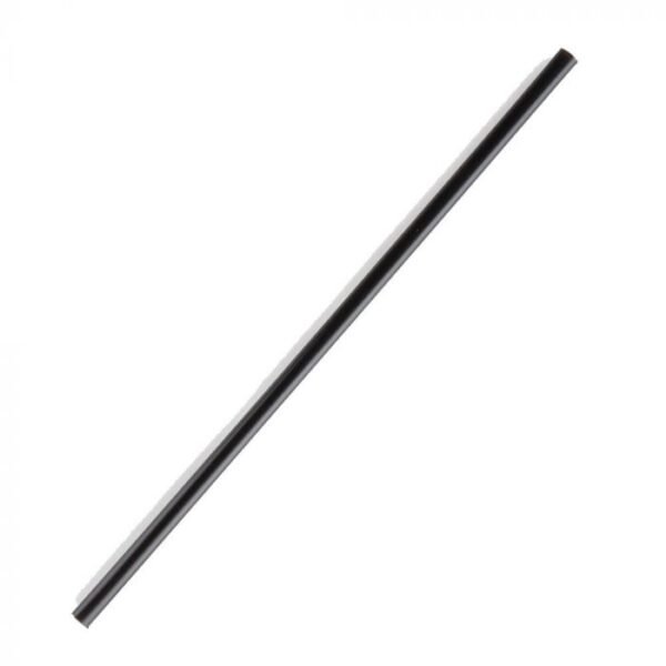 7.75'' Jumbo (6mm) Black Paper-Wrapped Plastic Straw, Style 2 - 1 case (12000 piece)