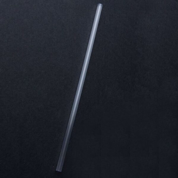 7.75'' Jumbo (6mm) Clear Paper-Wrapped Plastic Straw - 1 case (9600 piece)