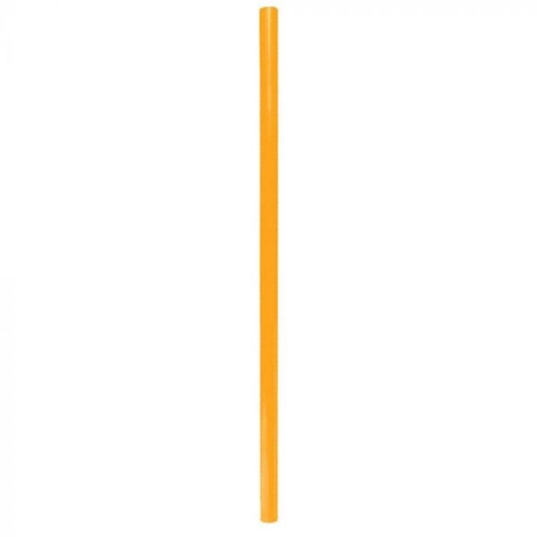 9" Giant (8mm) Orange Film-Wrapped Plastic Straw - 1 case (2000 piece)