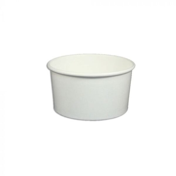 6 oz Solid White Cold/Hot Paper Food Container - 1 case (1000 piece)