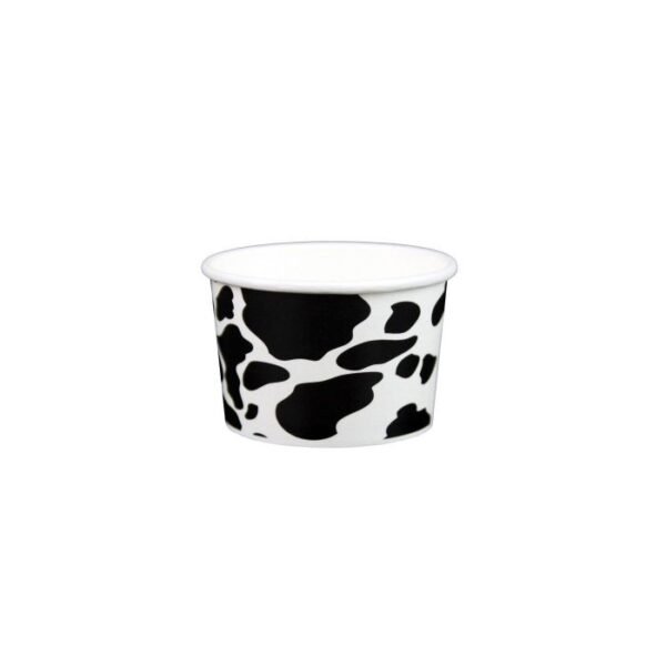 4 oz Dairy Print Cold/Hot Paper Food Container - 1 case (1000 piece)