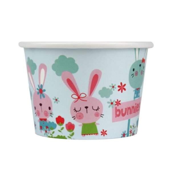 8 oz Bunnies Cold/Hot Paper Food Container - 1 case (1000 piece)
