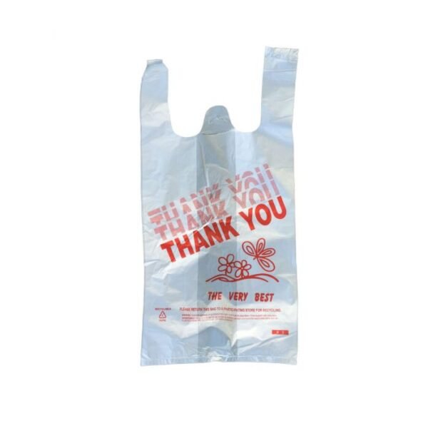 "Thank you" Plastic T-Shirt Bag - Small - 1 case (900 piece)