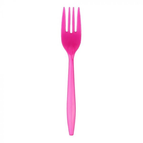 Medium Weight 5.8" Pink Plastic Fork - 1000/Case
