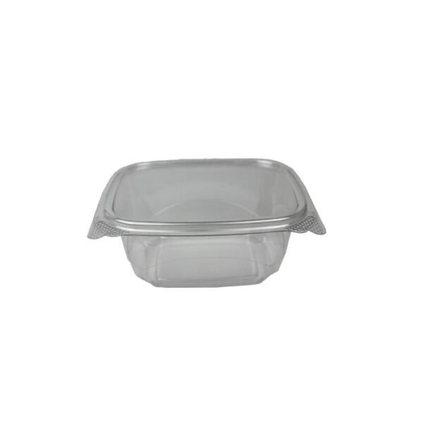 16 oz / 4.8" x 5.7" x 2.3" Clear PET Plastic Hinged-Lid Deli Container - 1 case (200 piece)