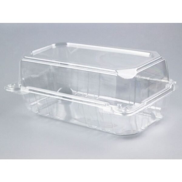 9'' x 5" x 3.5" Clear PET Plastic Hinged-Lid Take Out Container - 1 case (250 piece)