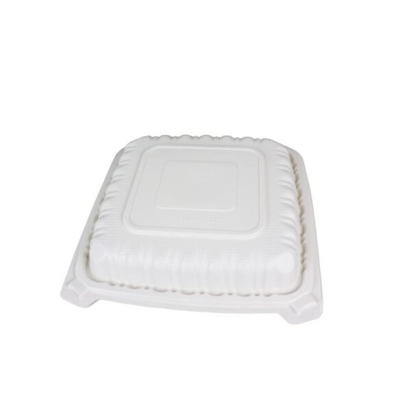 9'' x 9" x 2 3/4" - 1 Compt Clear PP Plastic Hinged-Lid Container - 150/Case