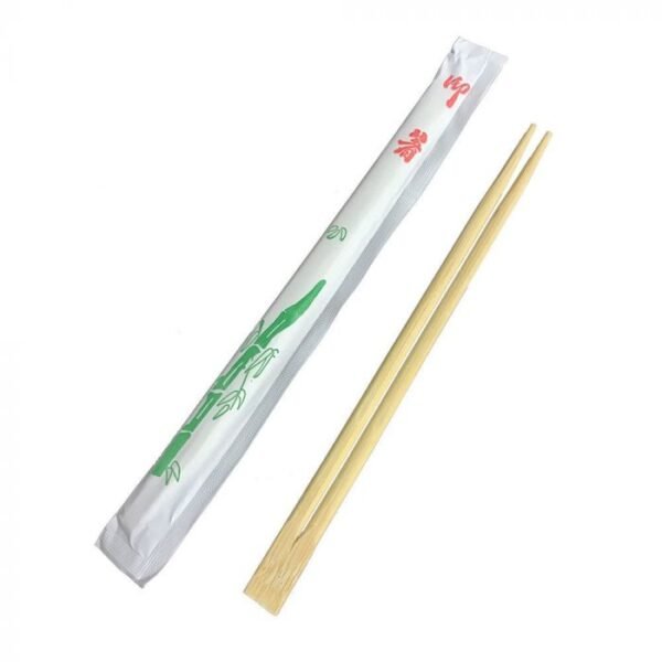 KO 9'' Bamboo Chopsticks Envelope Wrapped, Twin-Style - 20 bags/cs