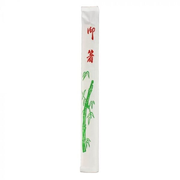 9'' Envelope Wrapped Twin-Style Bamboo Chopsticks - 1 case (1000 pair)