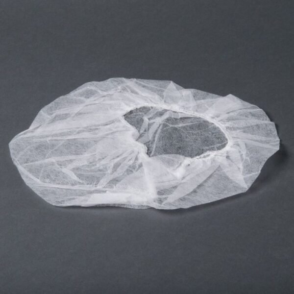 21" White Disposable PP Bouffant Strip Cap - 1 case (1000 piece)