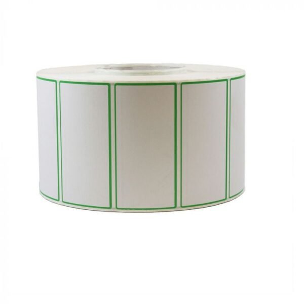 4" X 2" Green Framed Thermal Label, 3000/Roll - 1 case (4 roll)