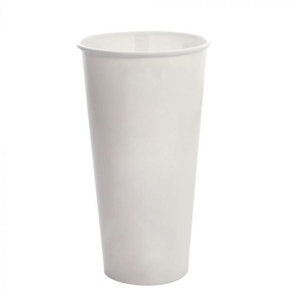 KR 16 oz White Paper Soda Cup (90mm Rim) - 1000/Case