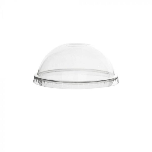 Clear Dome Lid With Hole for 95mm PET Cup, Style 2, - 2000/case (40/50)
