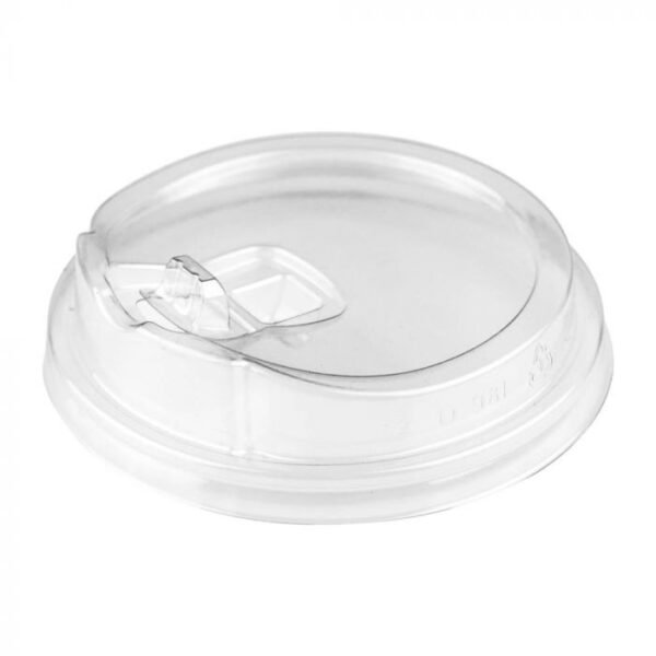 Clear Strawless Sipper Dome Lid For 12-24 oz PET Cups - 1000/Case