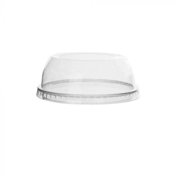 12-24 oz Clear Plastic Dome Lid With 2" Hole For PET Cups (98mm) - 1 case (1000 piece)