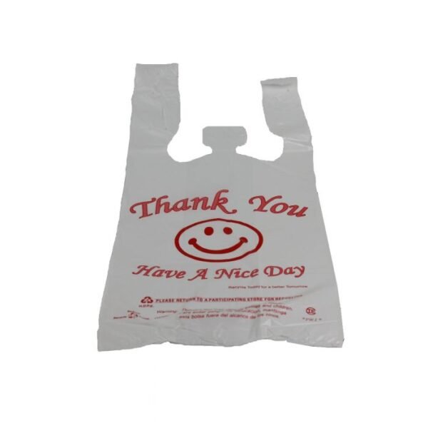 "Thank you" Plastic T-Shirt Bag - Medium - 1 case (700 piece)