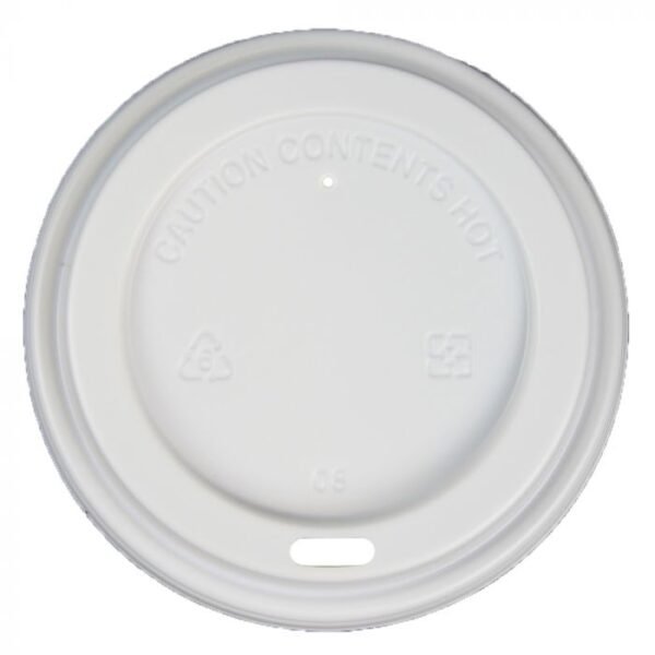 10-24 oz White Plastic Sipper Lid For Paper Hot Cups - 1000/Case
