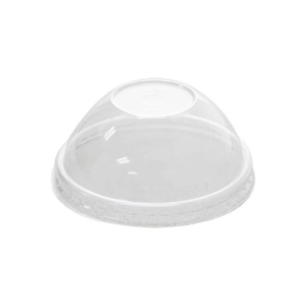 4 oz Clear Plastic Dome Lid With No Hole For Cold/Hot Paper Food Containers - 1 case (1000 piece)