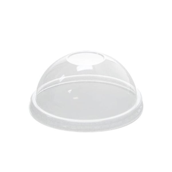 12 oz Clear PET Plastic Dome Lid With No Hole For Cold/Hot Paper Food Containers - 1 case (1000 piece)