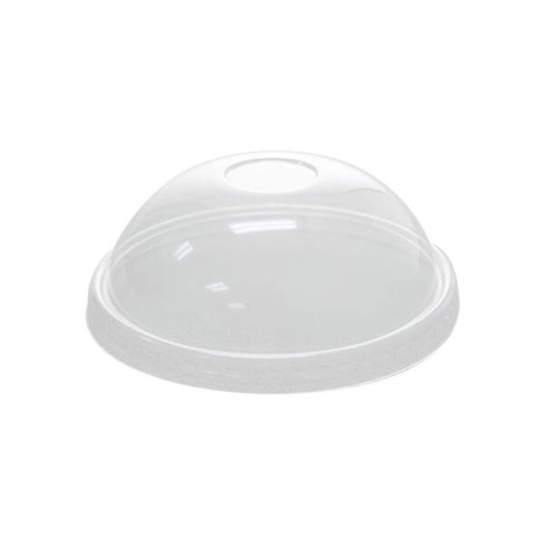 20 oz Clear Plastic Dome Lid With No Hole For Cold/Hot Paper Food Containers - 1 case (600 piece)