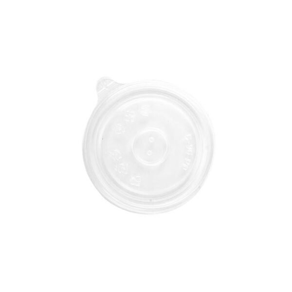 PP Flat Lids for 10 oz. Paper Containers (96 mm) - 1,000 pieces