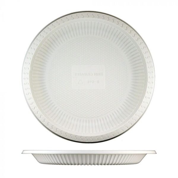 Yocup 9" Beige Eco-Friendly Cornstarch Round Plate - 1 case (500 piece)